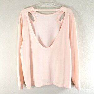 Joy Lab Women's Light Peach Cut Out Sweatshirt Plus Size XXL Like New Condition